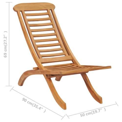 Sklopiva vrtna stolica 50 x 90 x 69 cm od masivne tikovine Cijena
