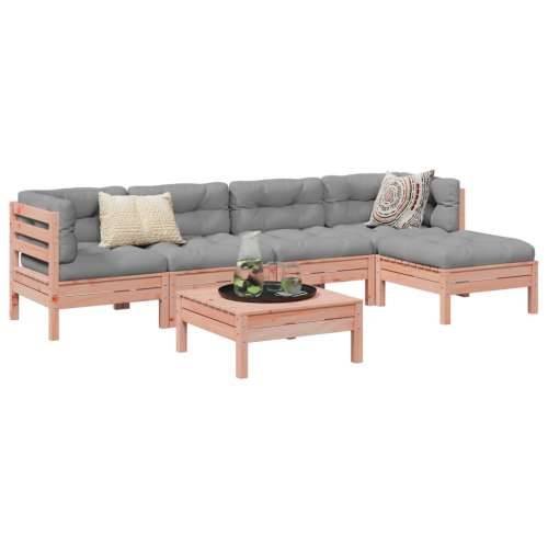 Vrtna garnitura - 6-dijelni set vrtnih sofa od masivne duglazije s jastucima - Prirodni douglas 1 Cijena