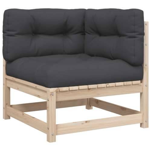 Vrtna garnitura - 4-dijelni set vrtnih sofa od masivne borovine s jastucima - Prirodna boja bora Da 1 Cijena