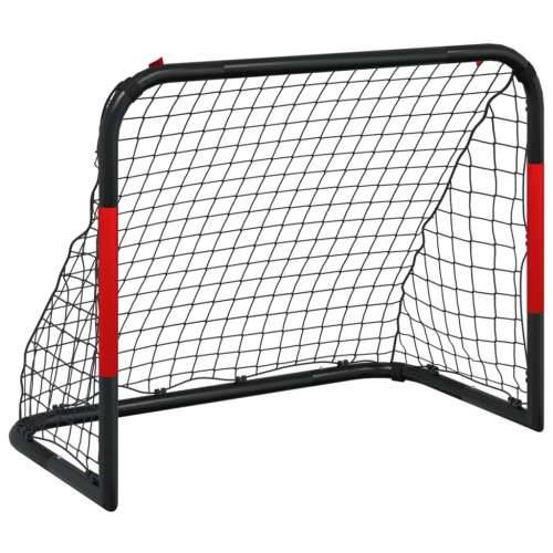 Nogometni gol s mrežom crveno-crni 90 x 48 x 71 cm čelični Cijena