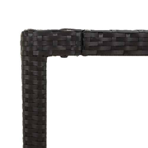 Vrtna garnitura - 9-dijelni vrtni blagovaonski set s jastucima crni od poliratana - Crna i krem Dužina stola 190 cm 8 Cijena