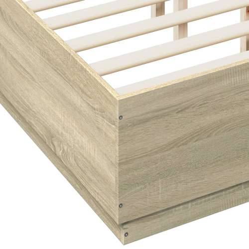 Okvir za krevet boja hrasta 140x190 cm od konstruiranog drva - sonoma hrast 140 x 190 cm Cijena