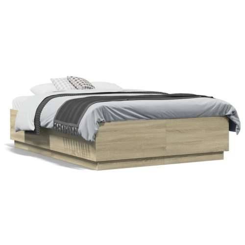 Okvir za krevet boja hrasta 135x190 cm od konstruiranog drva - sonoma hrast 135 x 190 cm Cijena