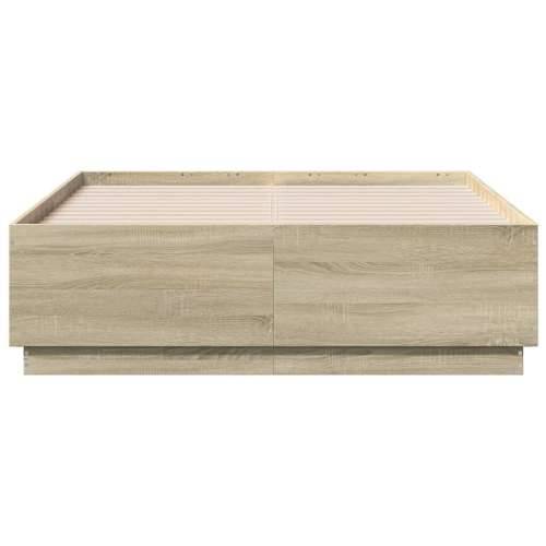 Okvir za krevet boja hrasta 135x190 cm od konstruiranog drva - sonoma hrast 135 x 190 cm Cijena