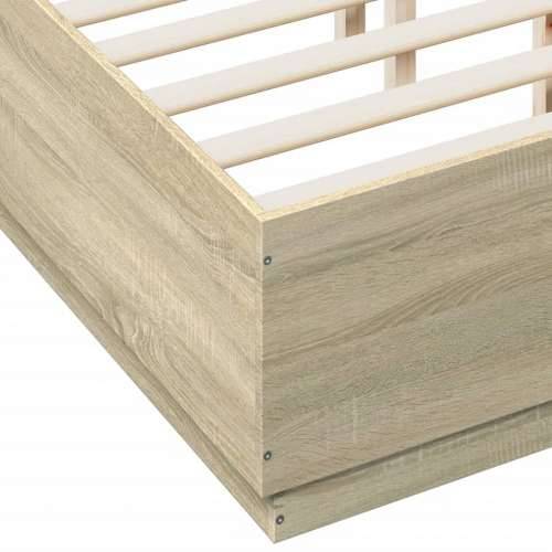 Okvir za krevet boja hrasta 135x190 cm od konstruiranog drva - sonoma hrast 135 x 190 cm Cijena