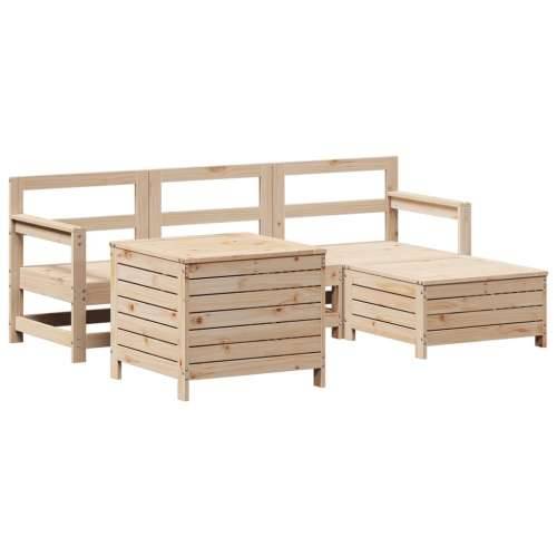 Vrtna garnitura - 5-dijelni set vrtnih sofa od masivne borovine - Prirodna boja bora 1 Cijena