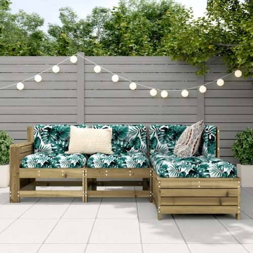 Vrtna garnitura - 4-dijelni set vrtnih sofa od impregnirane borovine - Prirodno impregnirano 1 Cijena