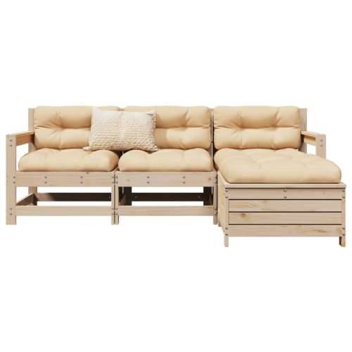Vrtna garnitura - 4-dijelni set vrtnih sofa od masivne borovine - Prirodna boja bora 1 Cijena