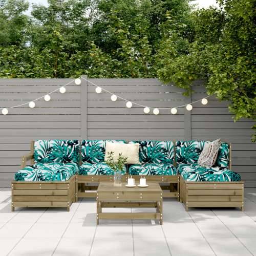 Vrtna garnitura - 7-dijelni set vrtnih sofa od impregnirane borovine - Prirodno impregnirano 1 Cijena
