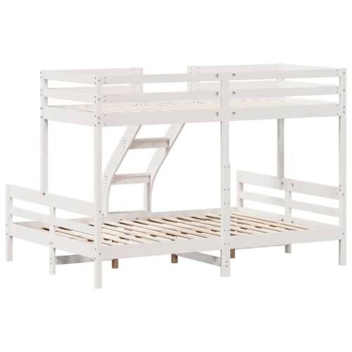 Krevet na kat 90x200/140x200 cm masivna borovina bijela Bijela 1 Cijena