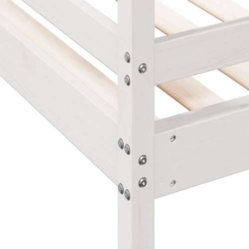 Krevet na kat 90x200/140x200 cm masivna borovina bijela Bijela 1 Cijena
