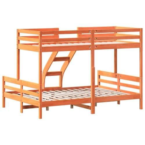 Krevet na kat 90x200/140x200 cm masivna borovina voštano smeđi Voštano smeđa 1 Cijena