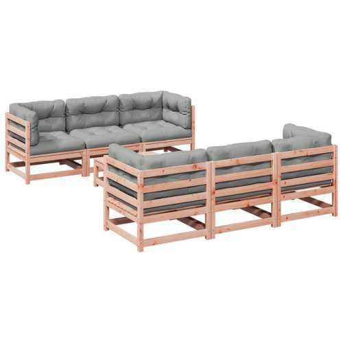 Vrtna garnitura - 7-dijelni set vrtnih sofa s jastucima masivno drvo duglazije - Prirodni douglas Da 1 Cijena