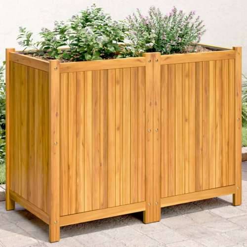 Vrtna sadilica s oblogom 100x50x75 cm od masivnog drva bagrema - 100 x 50 x 75 cm 1 Cijena