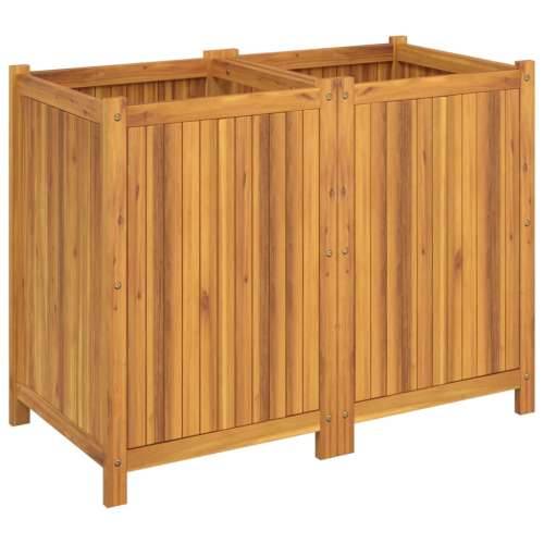 Vrtna sadilica s oblogom 100x50x75 cm od masivnog drva bagrema - 100 x 50 x 75 cm 1 Cijena