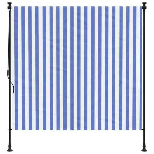 Vanjska roleta plavo-bijela 200 x 270 cm od tkanine i čelika Cijena