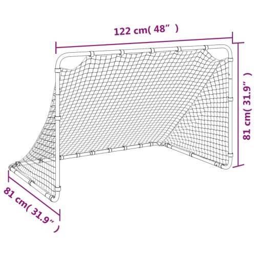 Nogometni gol bijeli 122 x 81 x 81 cm čelični Cijena