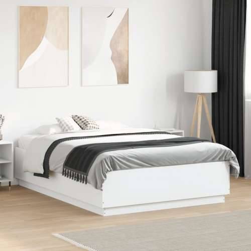 Okvir za krevet bijeli 135x190 cm konstruirano drvo Bijela 135 x 190 cm Cijena