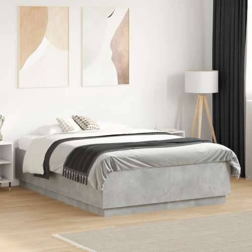 Okvir kreveta boja betona 135 x 190 cm od konstruiranog drva Beton siva 135 x 190 cm Cijena