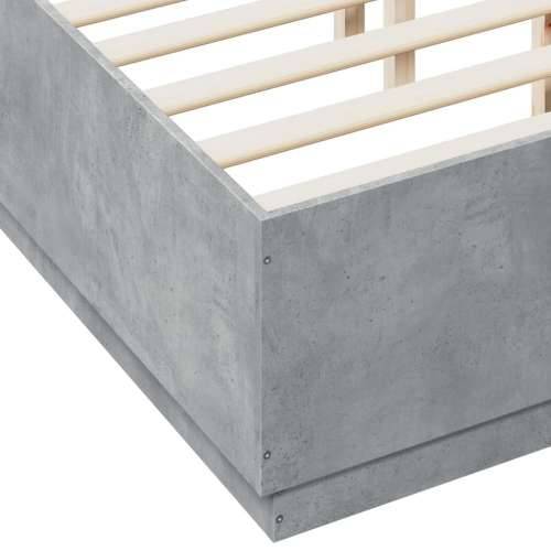 Okvir kreveta boja betona 135 x 190 cm od konstruiranog drva Beton siva 135 x 190 cm Cijena