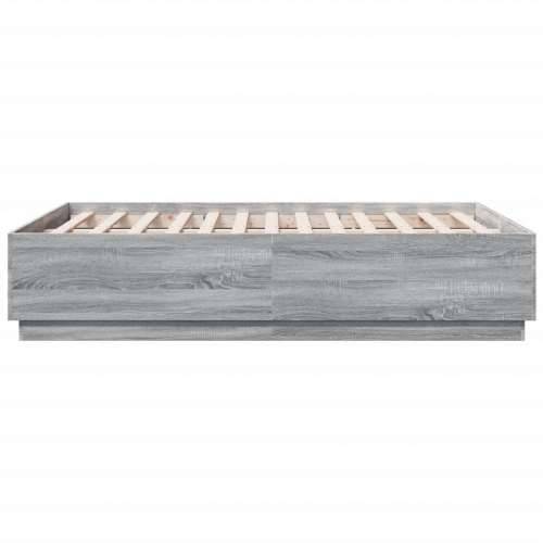 Okvir kreveta siva boja hrasta 135 x 190 cm konstruirano drvo - Sivi hrast sonoma 135 x 190 cm Cijena