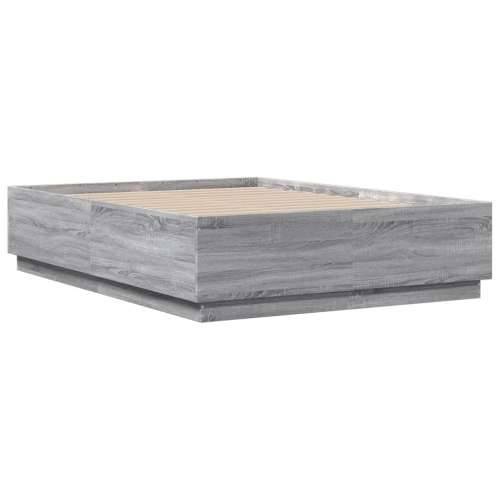 Okvir kreveta siva boja hrasta 135 x 190 cm konstruirano drvo - Sivi hrast sonoma 135 x 190 cm Cijena