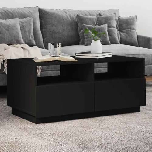 Stolić za kavu s LED svjetlima crni 90x49x40 cm - Crna 1 90 cm Cijena