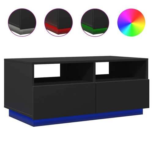 Stolić za kavu s LED svjetlima crni 90x49x40 cm - Crna 1 90 cm Cijena