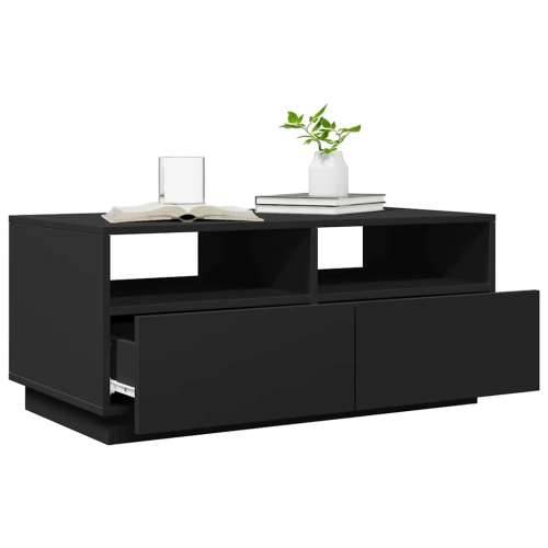 Stolić za kavu s LED svjetlima crni 90x49x40 cm - Crna 1 90 cm Cijena
