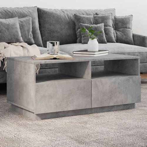 Stolić za kavu s LED svjetlima siva boja betona 90x49x40 cm Beton siva 1 90 cm Cijena