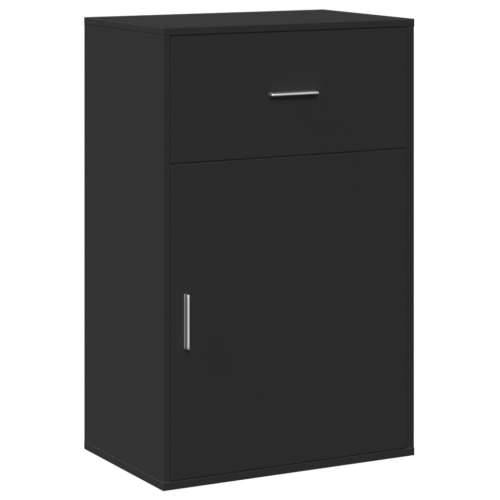 Ormarić za pohranu crni 56,5 x 39 x 90 cm konstruirano drvo - Crna 1 Cijena