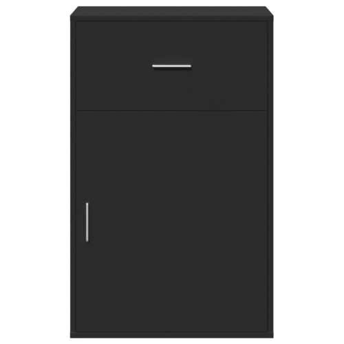Ormarić za pohranu crni 56,5 x 39 x 90 cm konstruirano drvo - Crna 1 Cijena