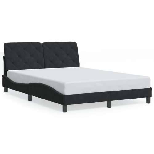 Okvir za krevet bez madraca crni 140x200 cm baršunasti - Crna 140 x 200 cm Cijena