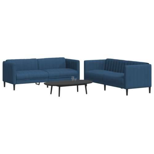 2-dijelni set sofa plavi od tkanine Cijena