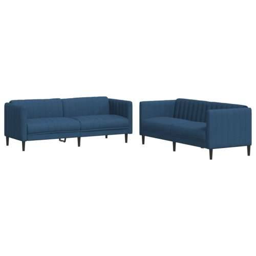 2-dijelni set sofa plavi od tkanine Cijena