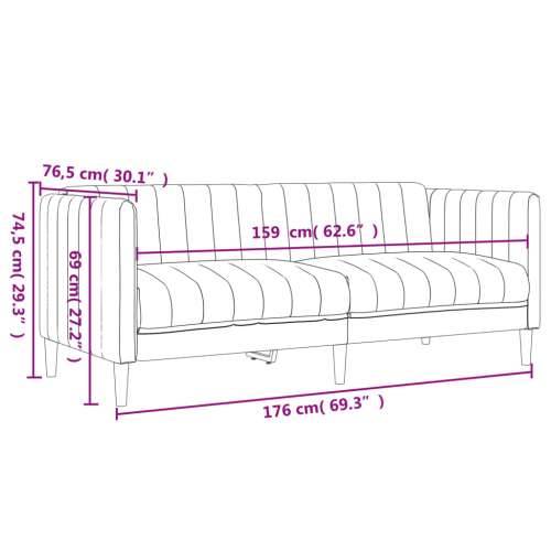 2-dijelni set sofa plavi od tkanine - Plava dvosjed + trosjed Cijena