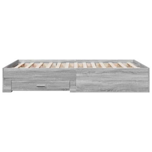 Okvir za krevet s ladicama boja hrasta 140x190 cm drveni - Sivi hrast sonoma 140 x 190 cm Cijena