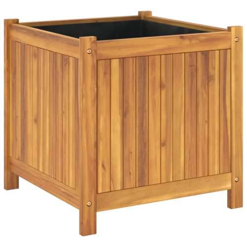 Vrtna sadilica s oblogom 50x50x50 cm od masivnog drva bagrema - 50 x 50 x 50 cm 1 Cijena