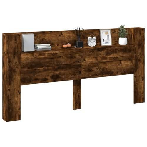 Ormarić za uzglavlje LED boja dimljenog hrasta 200x16,5x103,5cm - Dimljeni hrast 200 x 16.5 x 103.5 cm 1 Cijena