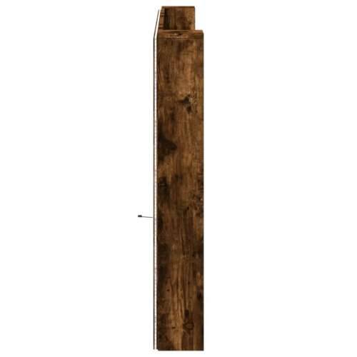 Ormarić za uzglavlje LED boja dimljenog hrasta 200x16,5x103,5cm - Dimljeni hrast 200 x 16.5 x 103.5 cm 1 Cijena