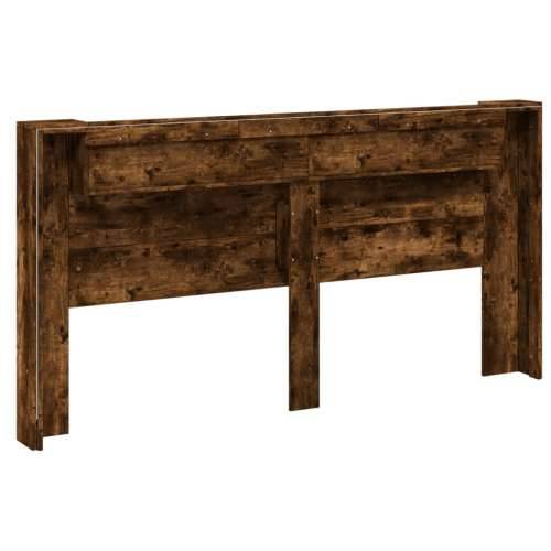 Ormarić za uzglavlje LED boja dimljenog hrasta 200x16,5x103,5cm - Dimljeni hrast 200 x 16.5 x 103.5 cm 1 Cijena