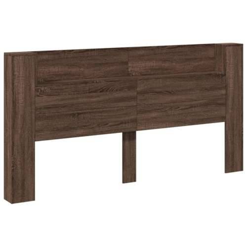 Ormarić za uzglavlje LED boja smeđeg hrasta 200x16,5x103,5 cm - Smeđi hrast 200 x 16.5 x 103.5 cm 1 Cijena