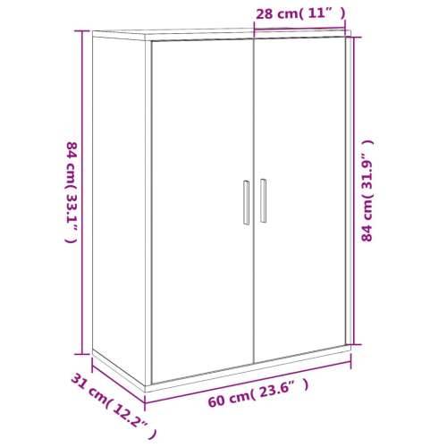 Komoda bijela 60 x 31 x 84 cm od konstruiranog drva - Bijela 1 Cijena