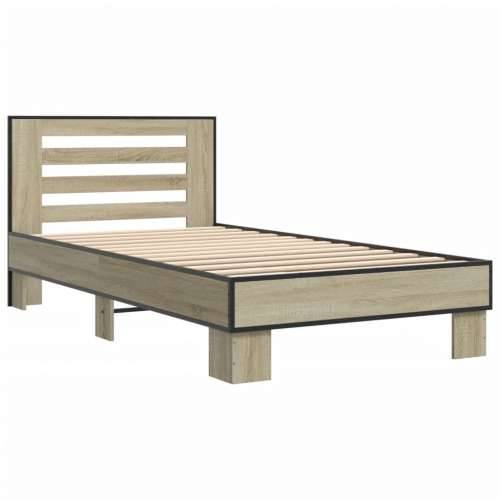 Okvir za krevet boja hrasta 75x190 cm konstruirano drvo i metal - sonoma hrast 75 x 190 cm Cijena