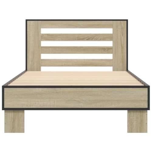 Okvir za krevet boja hrasta 75x190 cm konstruirano drvo i metal - sonoma hrast 75 x 190 cm Cijena