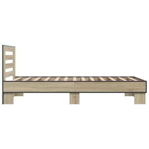 Okvir za krevet boja hrasta 75x190 cm konstruirano drvo i metal - sonoma hrast 75 x 190 cm Cijena