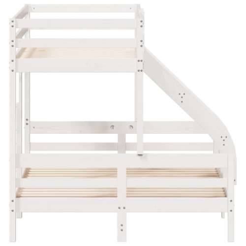Krevet na kat 80x200/140x200 cm masivna borovina bijela - Bijela 1 Cijena