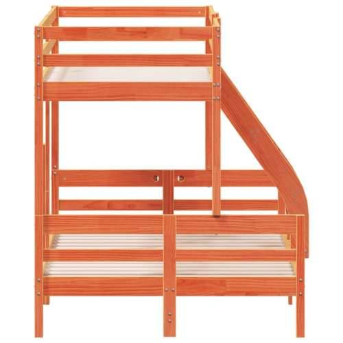 Krevet na kat 90x200/120x200 cm masivna borovina voštano smeđi - Voštano smeđa 1 Cijena
