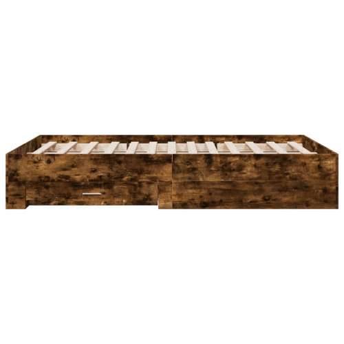 Okvir kreveta s ladicama boja hrasta 135x190 cm - Dimljeni hrast 135 x 190 cm Cijena