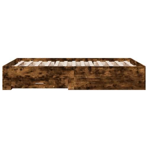 Okvir kreveta s ladicama boja hrasta 140x190 cm - Dimljeni hrast 140 x 190 cm Cijena